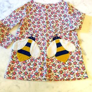 Mini Boden Pocket Appliqué Dress